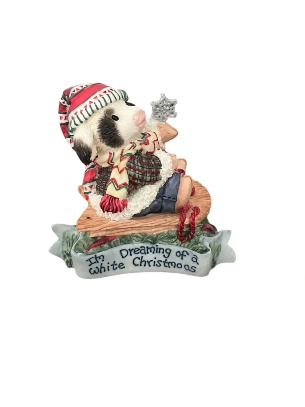 Enesco Vintage 90s Mary’s Moo Moos I’m Dreaming of a White Christmas‎ Figurine